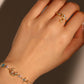 14K Real Gold Plated Blue Star Moon Bracelet