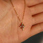 18K Gold Vermeil Blue Gem Pole Star Necklace