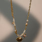 18K Real Gold Plated Sea Shell Pearls Necklace