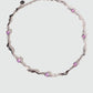 Platinum Plated Purple Opal Wave Necklace