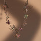 Multi Color Gem Butterfly Necklace