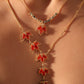 18K Real Gold Plated Maple Leaves Necklace