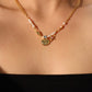 18K Real Gold Plated Sea Shell Pearls Necklace