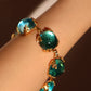 Real Gold Plated Blue Crystals Bracelet
