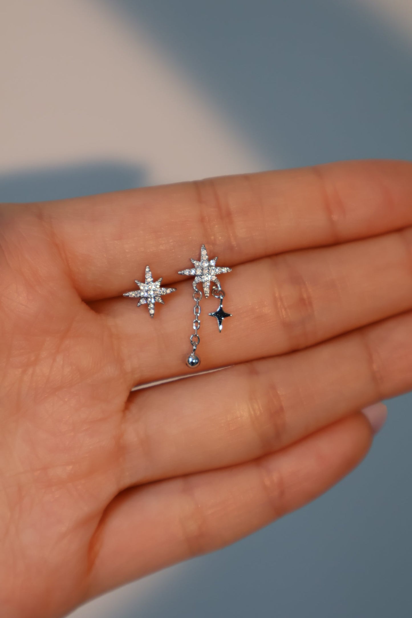 Diamond Pole Star Earrings