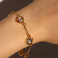 18K Real Gold Plated Multi Opal Bracelet