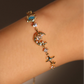 14K Real Gold Plated Blue Star Moon Bracelet