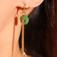 18K Real Gold Plated Jade Dragon Necklace  (EARRINGS INCLUDED)