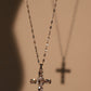 Stainless Steel Diamond Cross Necklace