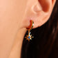 18K Gold Vermeil Moon Star Blue Opal Earrings