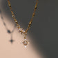18K Real Gold Plated Diamond Cross Necklace