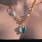 18K Real Gold Plated Jade Dragon Necklace  (EARRINGS INCLUDED)