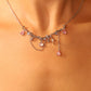 Platinum Plated Color Gypsophila Necklace