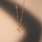 18K Gold Diamond Lucky Leaf Necklace