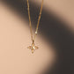 18K Gold Diamond Lucky Leaf Necklace