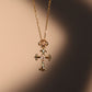 18K Gold Diamond Cross Pendant Necklace