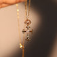 18K Gold Diamond Cross Pendant Necklace