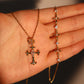 18K Gold Diamond Cross Pendant Necklace