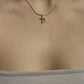 24K Gold Plated Double Gold Cross Necklace
