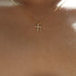 24K Gold Plated Double Gold Cross Necklace