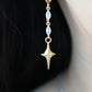 24K Real Gold Plated Star Dangle Earrings
