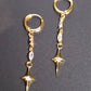 24K Real Gold Plated Star Dangle Earrings