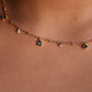 18K Gold Vermeil Green Gem Necklace