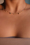 18K Gold Vermeil Green Gem Necklace