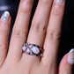 White Opal Gems Crown Ring