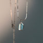 Stainless Steel Blue Opal Pendant Necklace