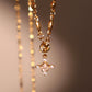18K Real Gold Plated Diamond Cross Lariat Long Necklace