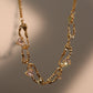 18K Real Gold Plated Diamond Clips Necklace
