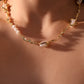 18K Real Gold Plated White Pearls Necklace