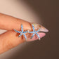 Blue Gem Starfish Earrings