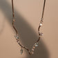 Platinum plated Blue Gem Diamonds Necklace