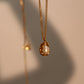 18K Gold Stainless Steel Pearl Shell Necklace