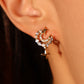 18K Real Gold Plated Diamonds Moon Star Earrings
