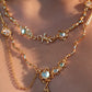 18K Real Gold Plated Multi Opal Twist Necklace