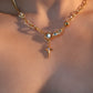 18K Real Gold Plated Opal Star Necklace