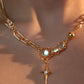 18K Real Gold Plated Opal Star Necklace
