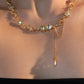 18K Real Gold Plated Opal Twist Necklace