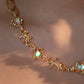 18K Real Gold Plated Opal Twist Necklace