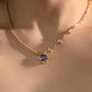 18K Real Gold Plated Gradient Heart Necklace