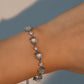 Platinum Plated Moonlight Glowing Heart Bracelet