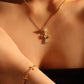 18K Gold Diamond Cross Pendant Necklace
