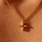 18K Gold Diamond Lucky Leaf Necklace