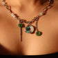 Platinum Plated Jade Dragon Necklace (EARRINGS INCLUDED)