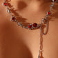 Red Gem Twist Necklace