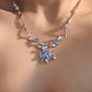Platinum Plated Blue Shell Necklace