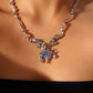Platinum Plated Blue Shell Necklace